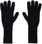 Marine Serre Black Rib Gloves