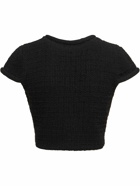 SELF-PORTRAIT Embellished Knit Viscose Top