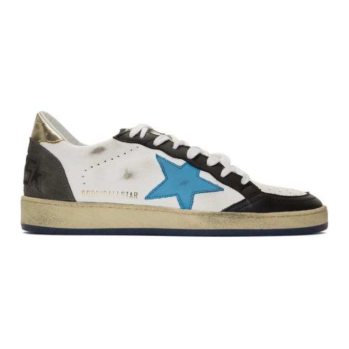 Photo: Golden Goose White and Black Ball Star Sneakers