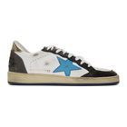Golden Goose White and Black Ball Star Sneakers