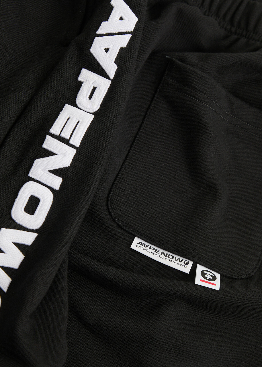 Aape Logo-embroidered Cotton-blend Shorts Black