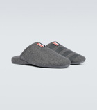 Thom Browne - 4-Bar flannel slippers