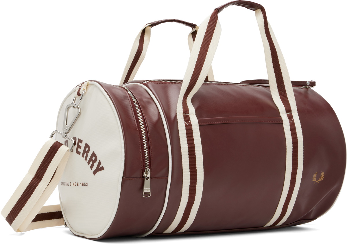 Fred Perry Burgundy Classic Barrel Bag
