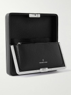 Charles Simon - Logo-Print Full-Grain Leather and Silver-Tone Travel Wallet