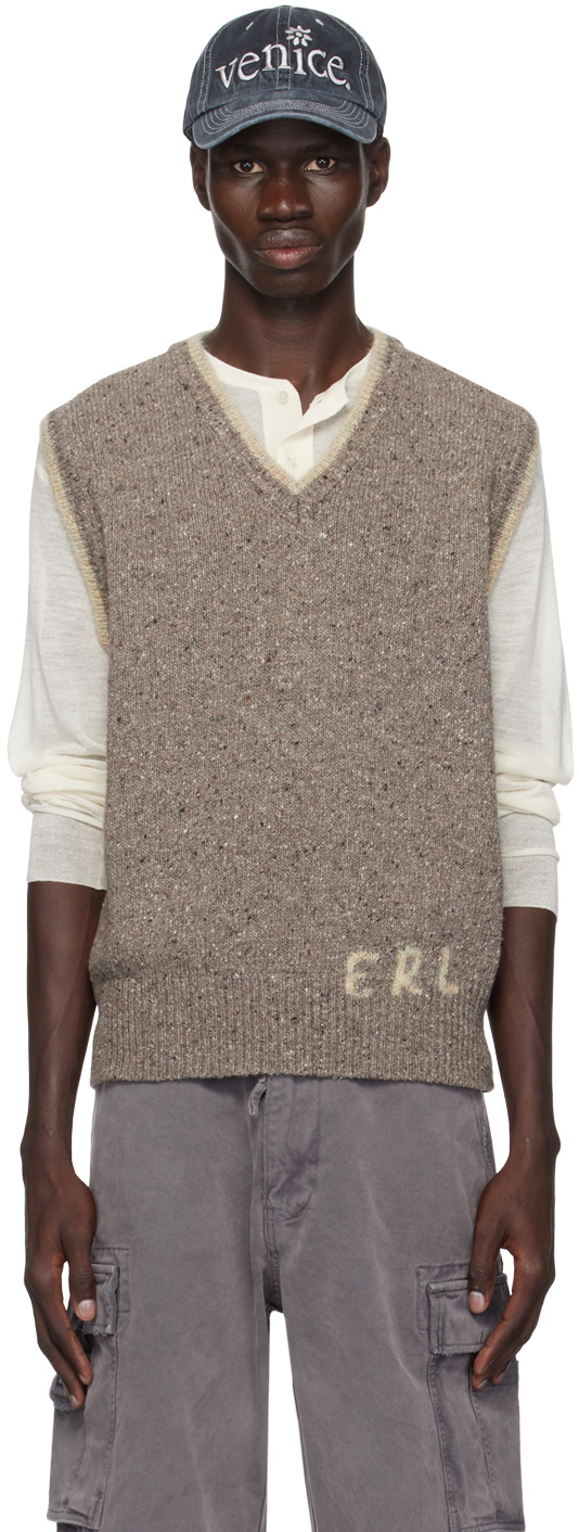 ERL Gray 'ERL' Knit Vest