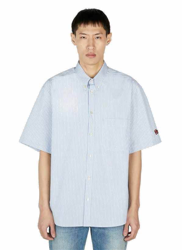Photo: Gucci - Striped Short Sleeve Shirt in Light Blue