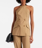 Max Mara Nuraghe halterneck wool and silk vest