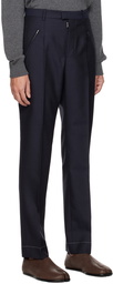 Maison Margiela Navy Creased Trousers