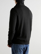 Derek Rose - Quinn Cotton and Modal-Blend Jersey Half-Zip Sweatshirt - Black