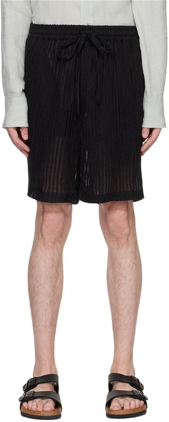 Photo: COMMAS Black Stripe Shorts