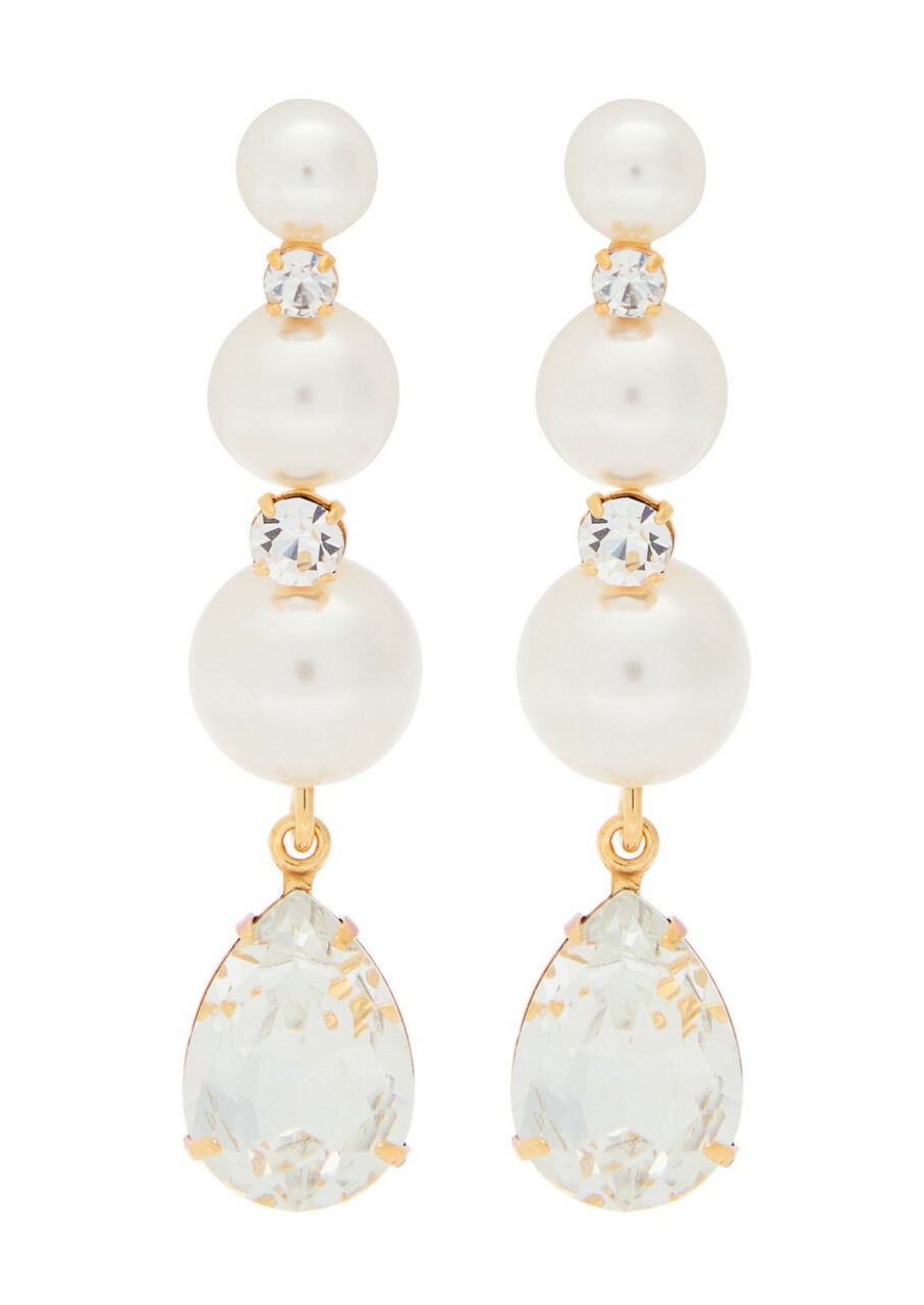 Jennifer Behr Corisandre 18kt Gold-plated Drop Earrings - Pearl - One Size