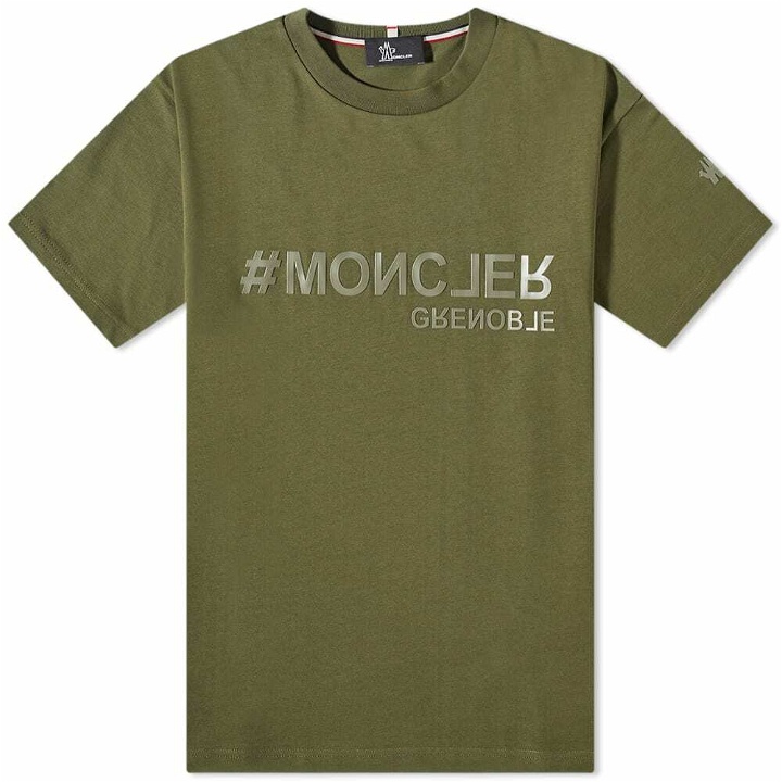 Photo: Moncler Grenoble Men's Logo T-Shirt in Green