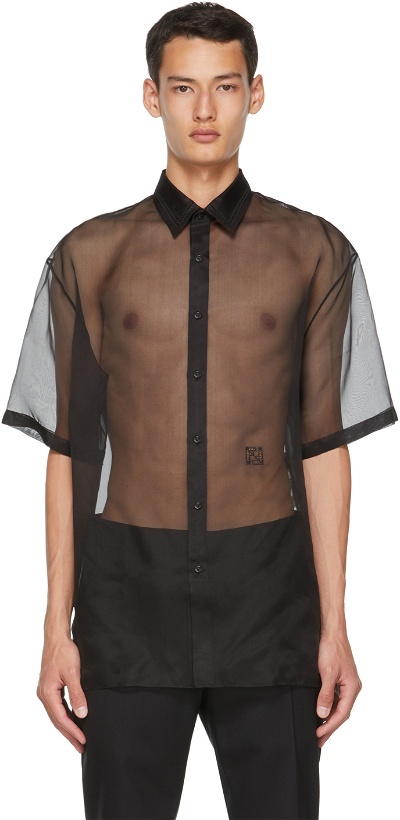 Photo: Fendi Black Silk Organza Shirt
