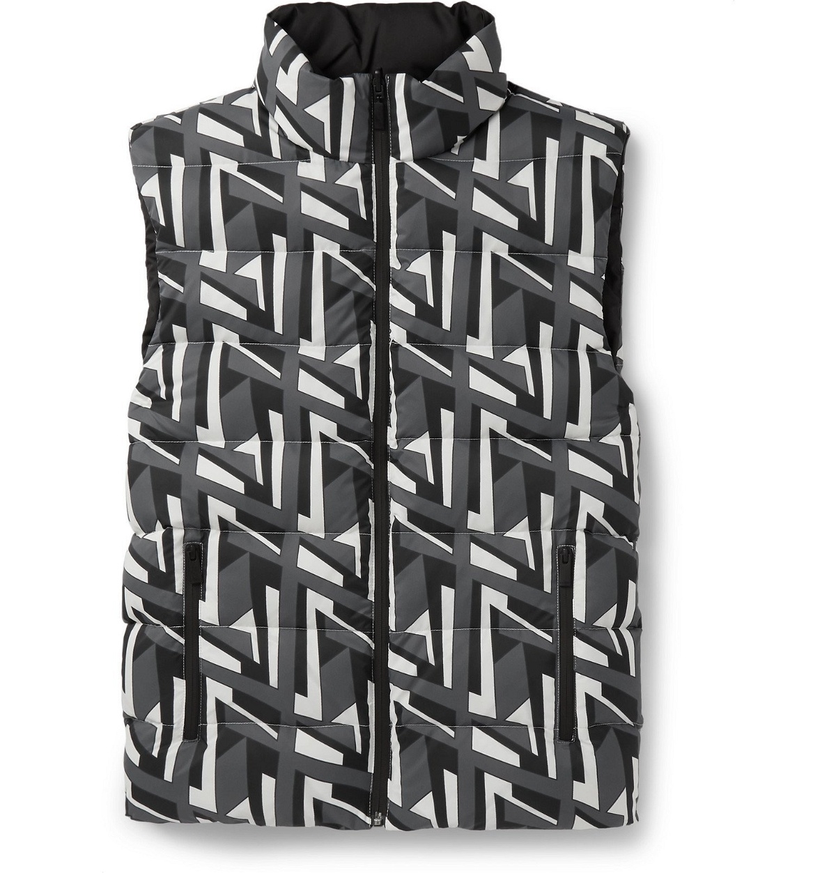 Photo: Fendi - Reversible Quilted Shell Down Gilet - Gray