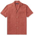 Lardini - Camp-Collar Linen Shirt - Red