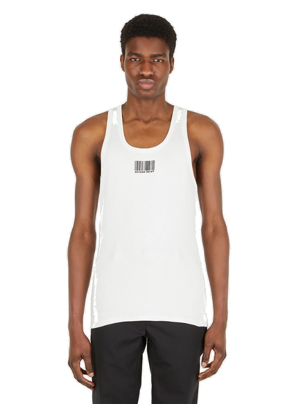 Photo: Barcode Tank Top in White