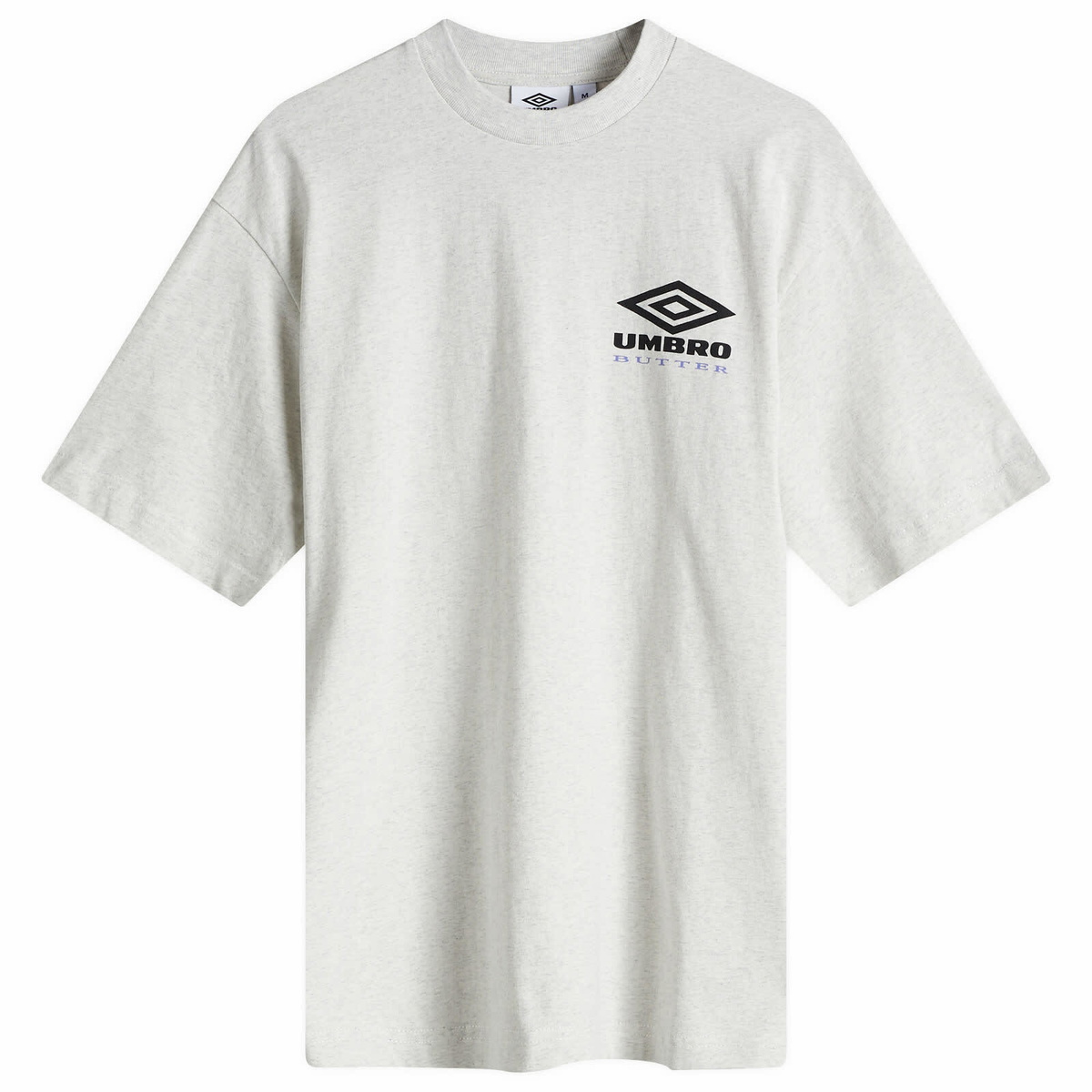 Butter Goods Men's x Umbro Lines T-Shirt in Ash Butter Goods