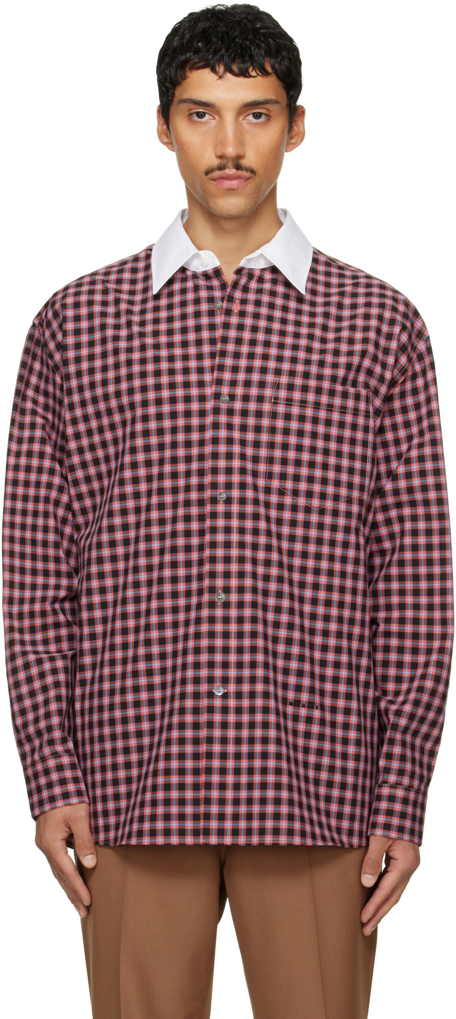 Marni Red & Black Checked Shirt