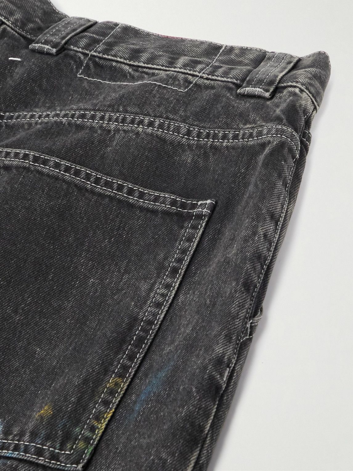 Maison Margiela - Wide-Leg Paint-Splattered Jeans - Black Maison Margiela - Wide-Leg Paint-Splattered Jeans - Black