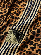 KAPITAL - Straight-Leg Webbing-Trimmed Leopard-Print Tech-Jersey Track Pants - Animal print