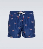 Kiton Printed swim shorts