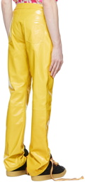 ERL Yellow Patent Leather Pants