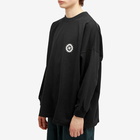 WTAPS Men's 19 Long Sleeve Printed T-Shirt in Black