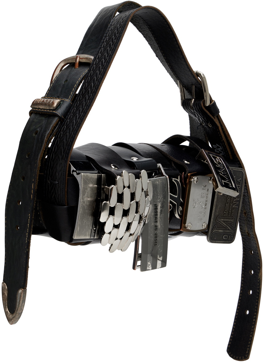 HODAKOVA Black Buckle Baguette Bag HODAKOVA