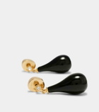 Toteme Onyx gold-plated drop earrings