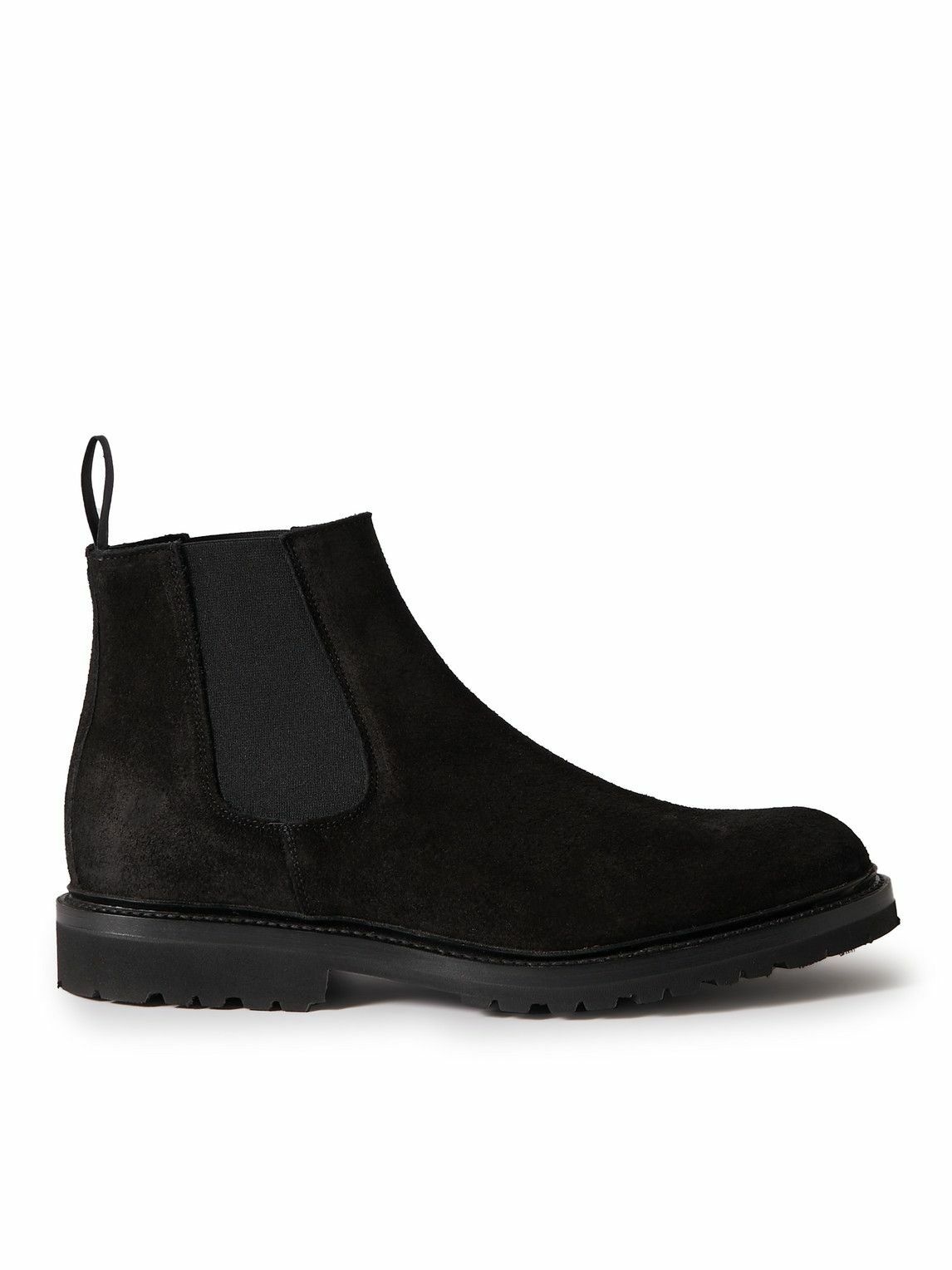 Photo: George Cleverley - Jason Waxed-Suede Chelsea Boots - Black