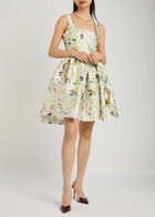 Marques' Almeida Floral-printed Satin-twill Mini Dress Multicoloured