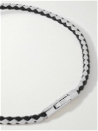 Tod's - MyColors 2 Woven Leather and Silver-Tone Wrap Bracelet