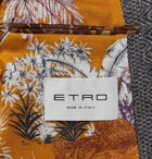 Etro - Slim-Fit Grosgrain-Trimmed Cotton and Linen-Blend Jacquard Blazer - Blue