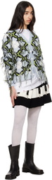 Charles Jeffrey LOVERBOY Blue & Green Guddle Cardigan