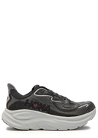 Hoka Clifton 10 Jacquard Mesh-knit Sneakers Grey