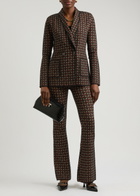 Diane Von Furstenberg Ashdon Intarsia Flared Knitted Trousers Multicoloured