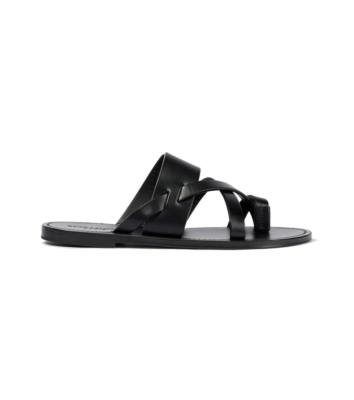 Saint Laurent Women's Mabrouka Leather Sandals Black