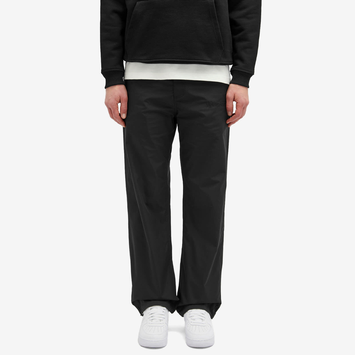 ANNIE HOOD Men's Nylon Track Pant in Black
