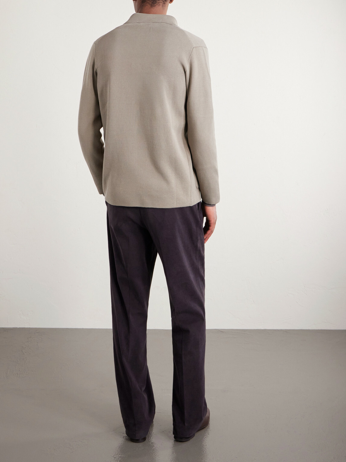 Thom Sweeney - Cotton Crepe Knitted Blazer - Gray