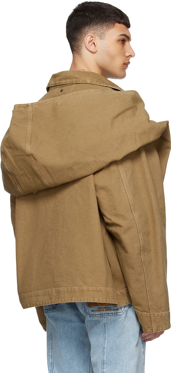 Y/Project Tan Snap Off Jacket