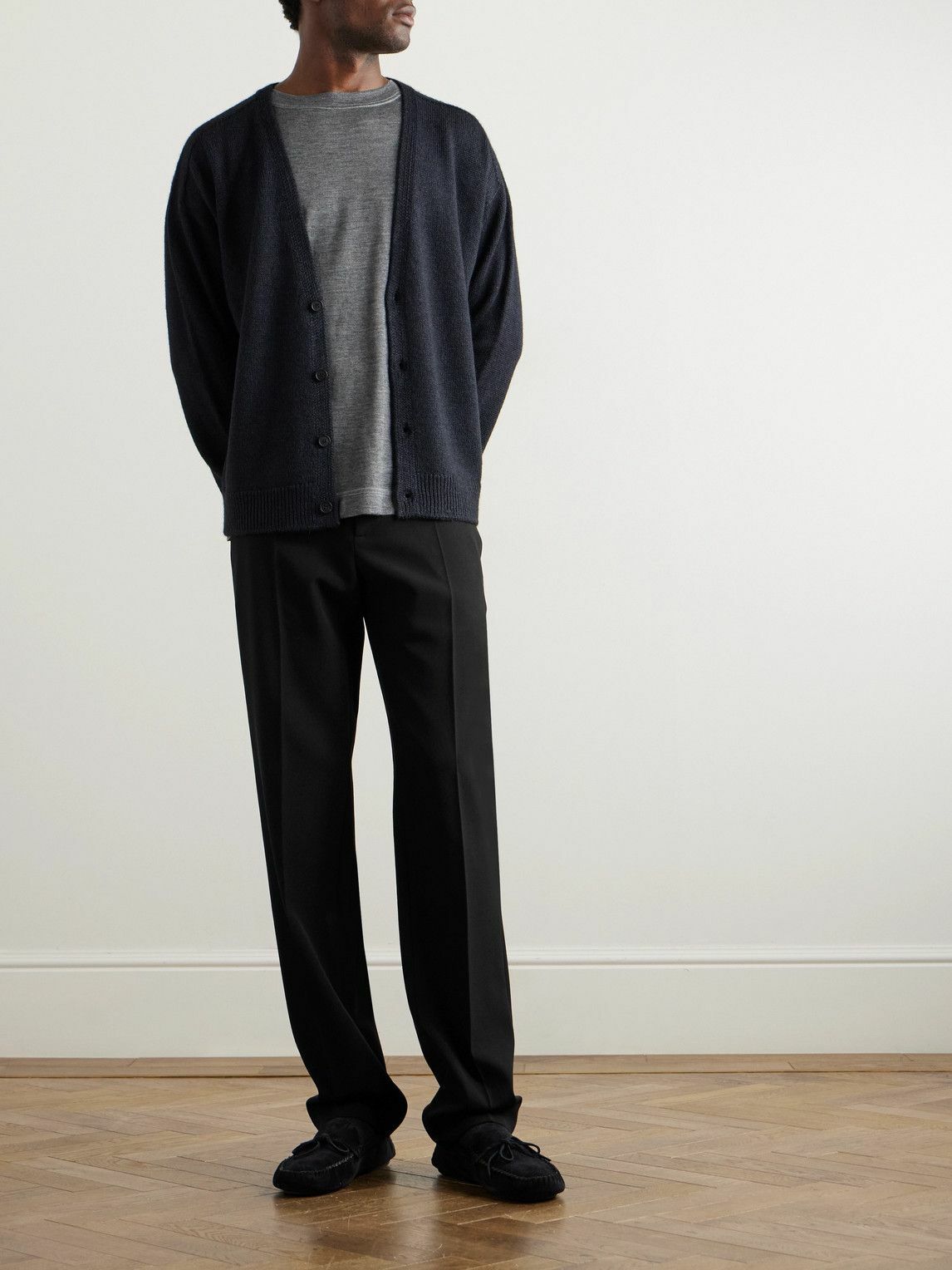 The Row - Rivo Straight-Leg Wool-Twill Trousers - Black The Row