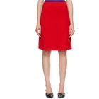 FLORE FLORE Red Marie Midi Skirt
