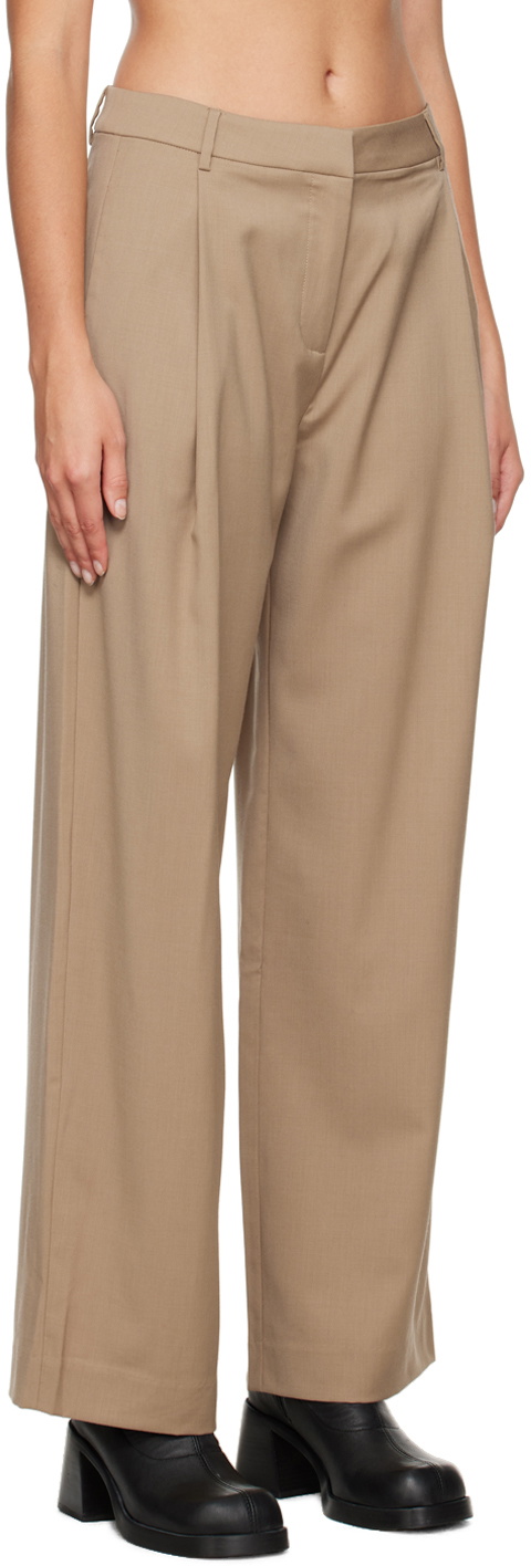 WYNN HAMLYN Tan Lana Trousers