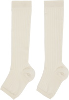 Swedish Stockings SSENSE Exclusive Off-White Long Toeless Socks