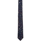 Etro Blue Silk Jacquard Graphic Tie