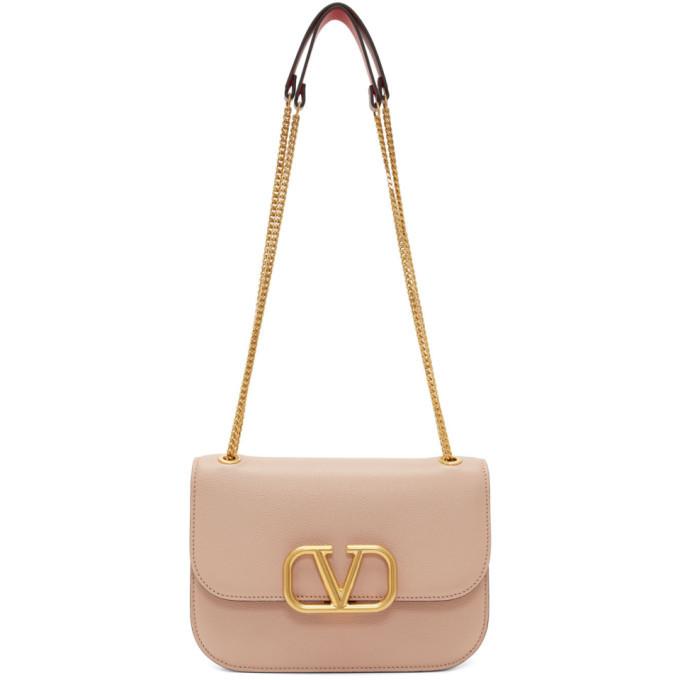 Valentino Pink Valentino Garavani Small VLock Shoulder Bag