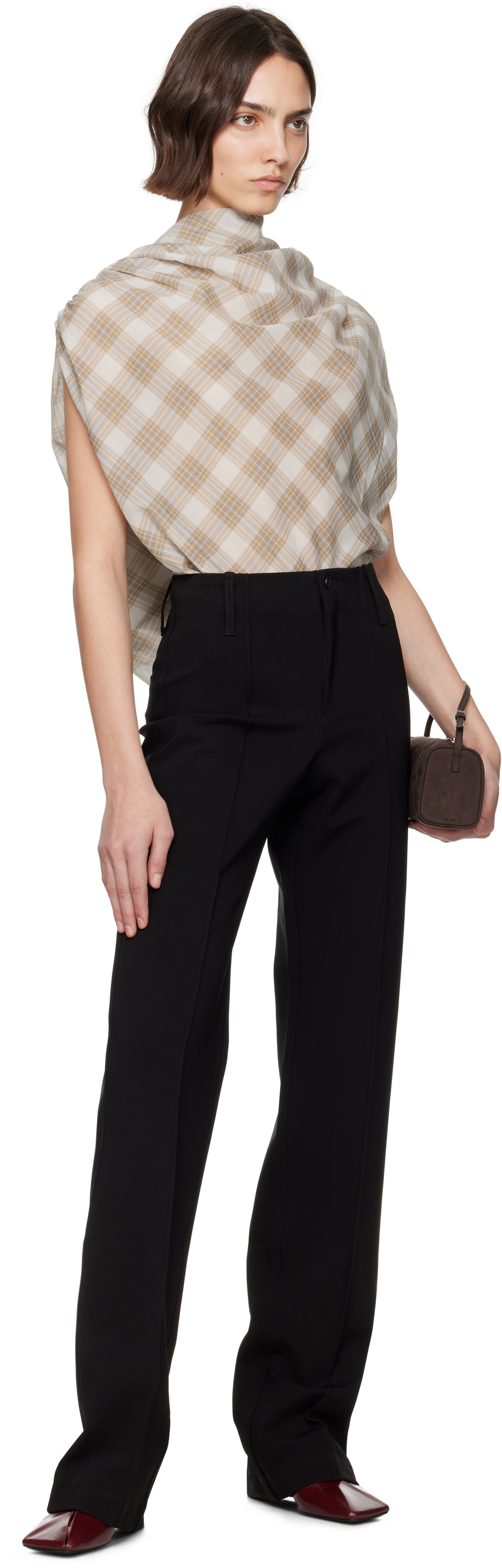 Kallmeyer Beige Naia Draped Blouse