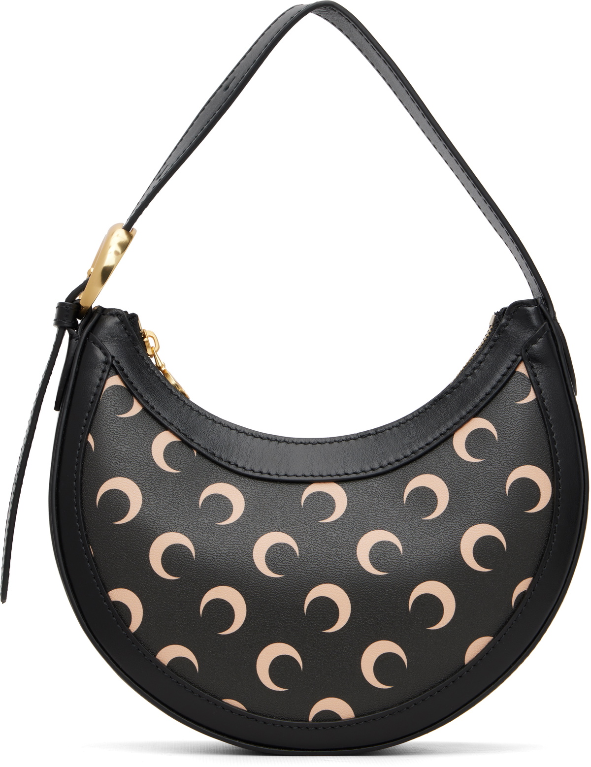Marine Serre Black Moon Canvas Eclips Mini Bag