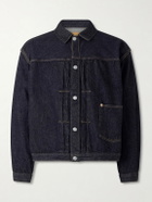 Kaptain Sunshine - Pleated Selvedge Denim Jacket - Blue