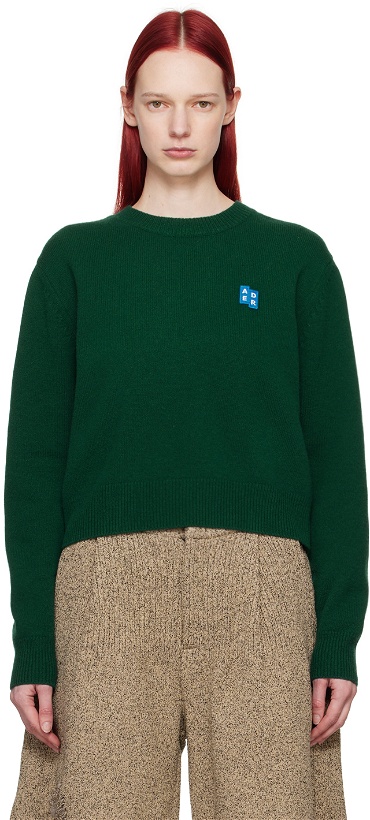 Photo: ADER error Green TRS Tag Sweater